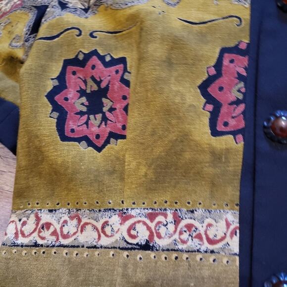 Vintage Ann Tobias Button Front Indigo Jacket Size 8 - Picture 8 of 12